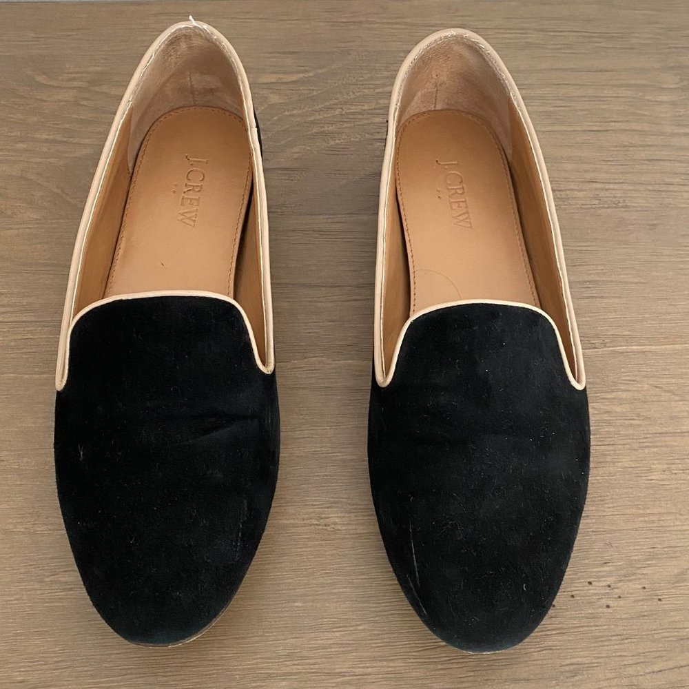 J. Crew Black Suede Driving Moccasins